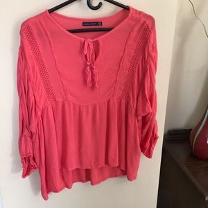 Amanda Green pink blouse size Large